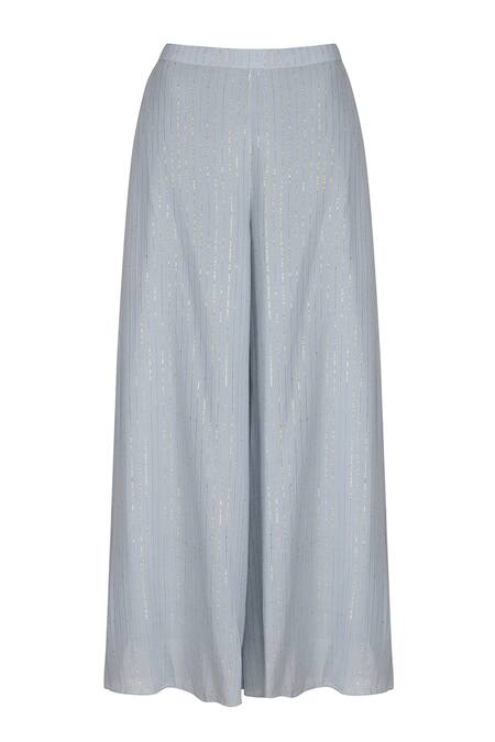 Buy_Devnaagri_Blue Embroidered Anarkali Palazzo Set_Online_at_Aza_Fashions