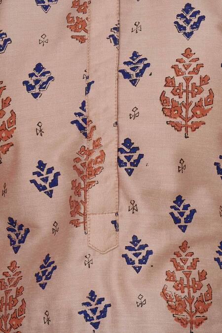 Samyukta Singhania_Blue Chanderi Kurta Palazzo Set_at_Aza_Fashions