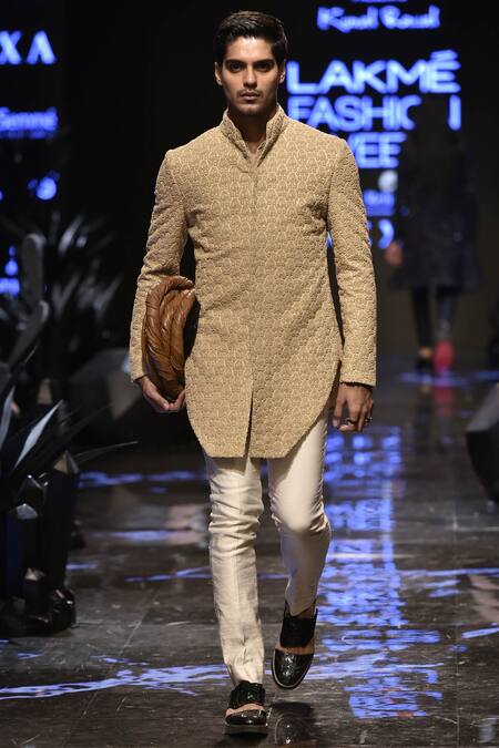 Kunal Rawal Off White Suiting Embroidered Sherwani Set