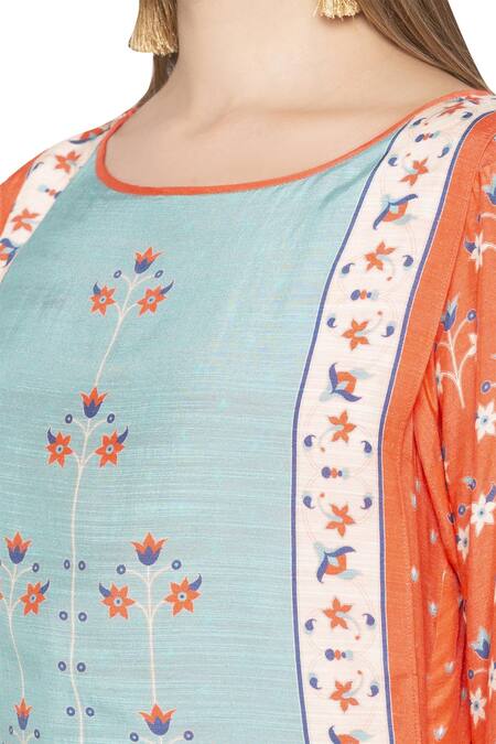 Buy_Soup By Sougat Paul_Orange Round Printed Kurta Set _Online_at_Aza_Fashions
