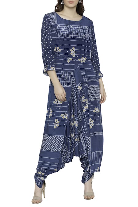 Soup by Sougat Paul Printed Cowl Draped Jumpsuit 