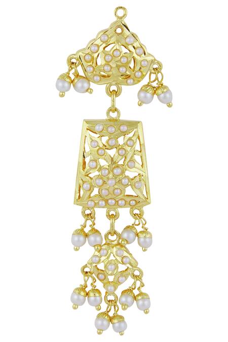 Buy Zevar By Geeta Gold Plated Pearls Stone Choker Set Online at Aza Fashions Buy_Zevar By Geeta_Gold Plated Pearls Stone Choker Set_Online_at_Aza_Fashions