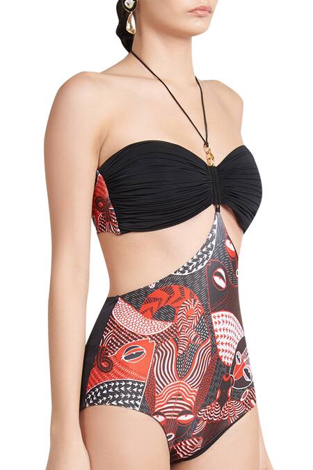 Buy_Shivan & Narresh_Black Italian Jersey Trikini_Online_at_Aza_Fashions