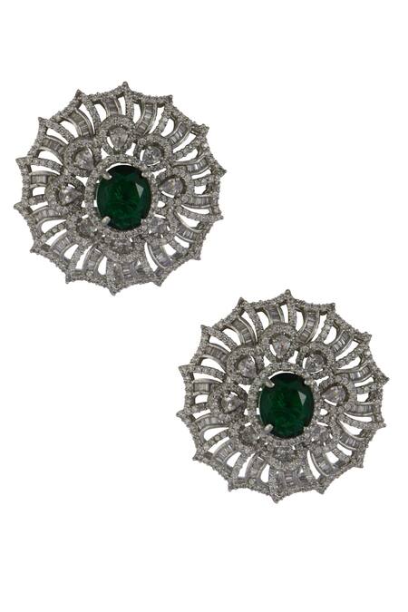 Buy Moh-Maya By Disha Khatri White Crystals Necklace Set Online at Aza Fashions Buy_Moh-Maya By Disha Khatri_White Crystals Necklace Set_Online_at_Aza_Fashions