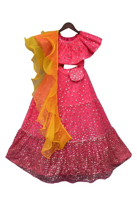 FAYON KIDS Embroidered Lehenga Set 
