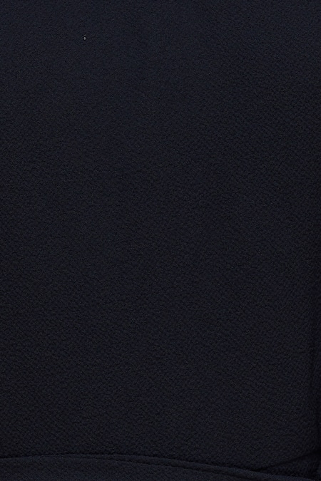 Ridhi Arora_Blue Bubble Crepe Round Embroidered Jumpsuit_at_Aza_Fashions