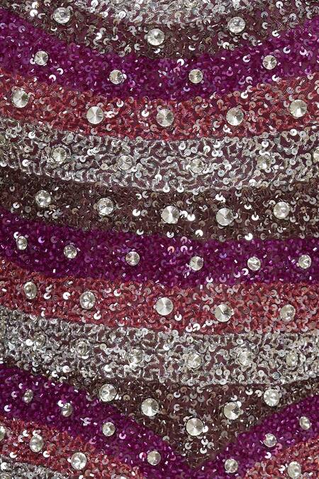 Chisel By Meghna Ramrakhiya_Multi Color U Neckline Embellished Short Dress _at_Aza_Fashions