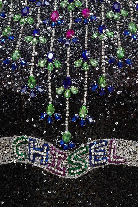 Chisel By Meghna Ramrakhiya Black Net Round Embellished Gown at Aza Fashions Chisel By Meghna Ramrakhiya_Black Net Round Embellished Gown _at_Aza_Fashions