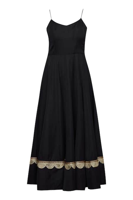 Shop_Ranian_Black , Modal Diamond Backless Anarkali With Dupatta _Online_at_Aza_Fashions