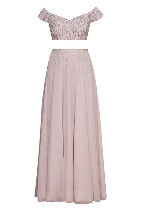 Shop Pooja Peshoria Pink Georgette Embellished Lehenga Set Online at Aza Fashions Shop_Pooja Peshoria_Pink Georgette Embellished Lehenga Set _Online_at_Aza_Fashions