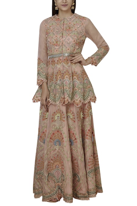 Sonali Gupta Embroidered Kurta Lehenga Set 