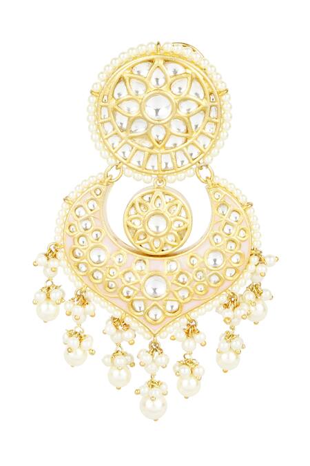 Shop_Auraa Trends_Gold Plated Stone, Kundan, Beads Danglers_Online_at_Aza_Fashions