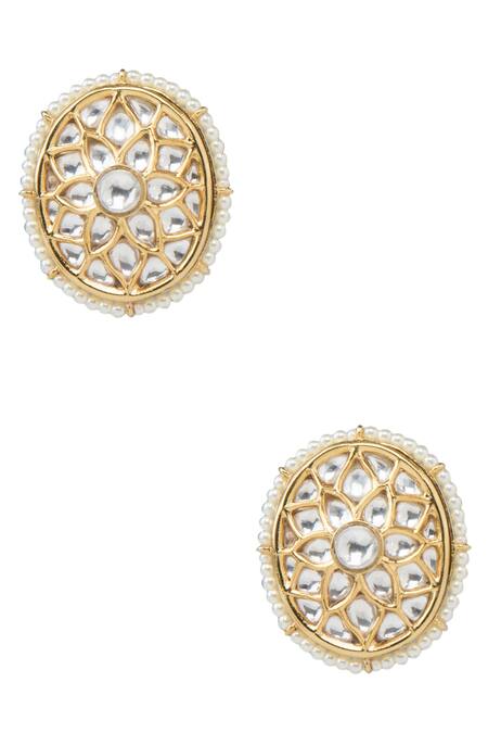 Auraa Trends Gold Plated Stones, Beads Kundan Studs