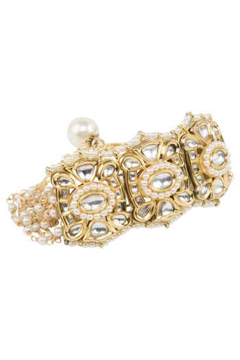 Buy Auraa Trends Gold Plated Stones, Beads Kundan Bracelet at Aza Fashions Buy_Auraa Trends_Gold Plated Stones, Beads Kundan Bracelet _at_Aza_Fashions