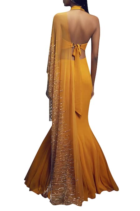 Shloka Khialani Pre-Draped Saree with Blouse 