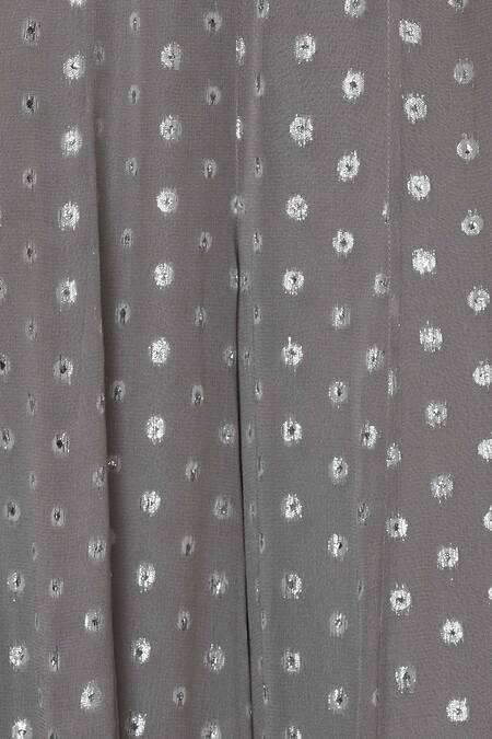 Silky Bindra Grey Net, Georgette, Shantoon Leaf Neck Embroidered Gharara Set at Aza Fashions Silky Bindra_Grey Net, Georgette, Shantoon Leaf Neck Embroidered Gharara Set _at_Aza_Fashions