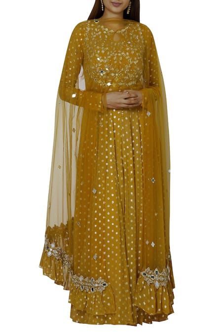 Silky Bindra Embroidered Anarkali with Dupatta 