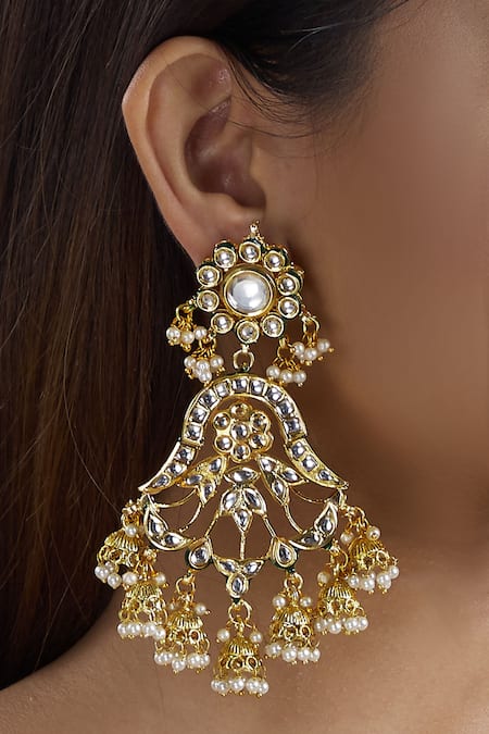 Just Shradha's Kundan Danglers 