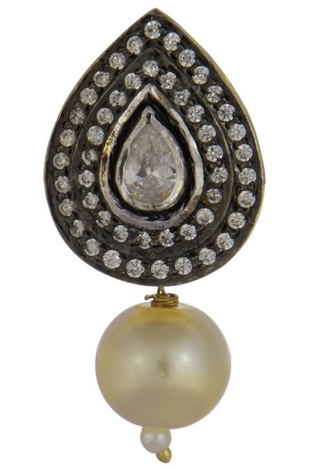 Just Shradhas Gold Plated Crystal Drop Studs Online at Aza Fashions Just Shradhas_Gold Plated Crystal Drop Studs_Online_at_Aza_Fashions