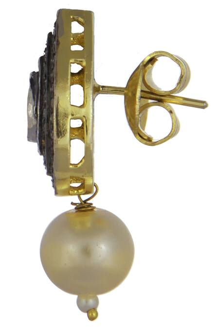 Buy Just Shradhas Gold Plated Crystal Drop Studs Online at Aza Fashions Buy_Just Shradhas_Gold Plated Crystal Drop Studs_Online_at_Aza_Fashions