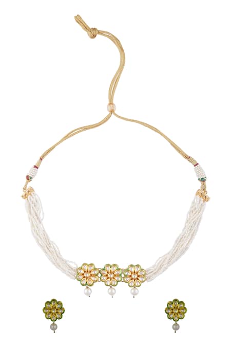 Just Shradhas Bead Choker Set 