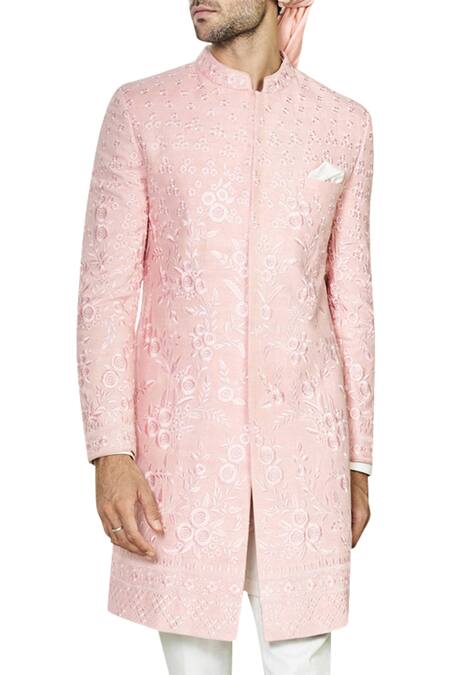Anita Dongre_Pink Dhruva Sherwani_Online_at_Aza_Fashions