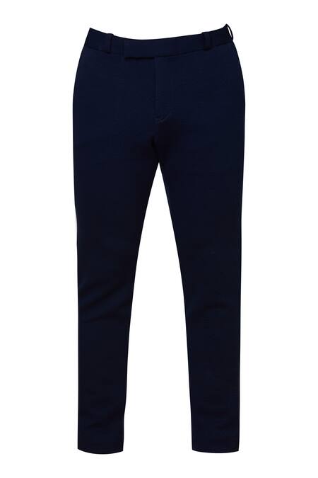 Shop_Sol By Piyush Dedhia_Blue Herringbone Embroidered Bandhagla Set  _Online_at_Aza_Fashions