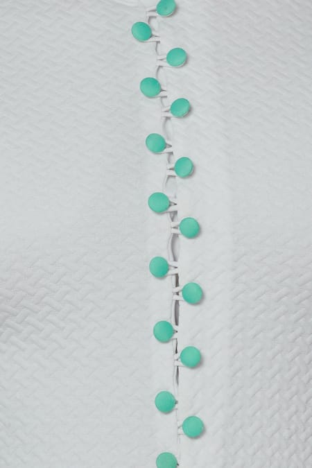 Sol By Piyush Dedhia_White Quilt Stretch Cowl Draped Kurta Set  _at_Aza_Fashions