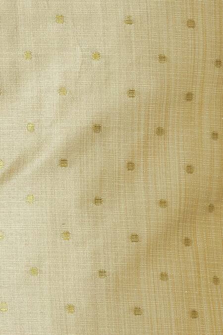 Sol By Piyush Dedhia_Gold Art Silk Woven Bundi Kurta Set  _at_Aza_Fashions