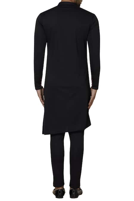 Sol By Piyush Dedhia Asymmetric Kurta Bandhgala Set 