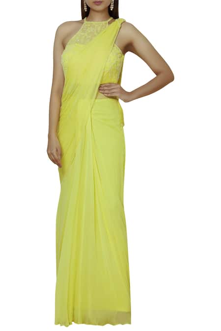 Arpan Vohra Embellished Pre-draped Saree 