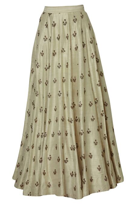 Shop ASTHA NARANG Cream Raw Silk Square Neck Embroidered Lehenga Set Online at Aza Fashions Shop_ASTHA NARANG_Cream Raw Silk Square Neck Embroidered Lehenga Set_Online_at_Aza_Fashions