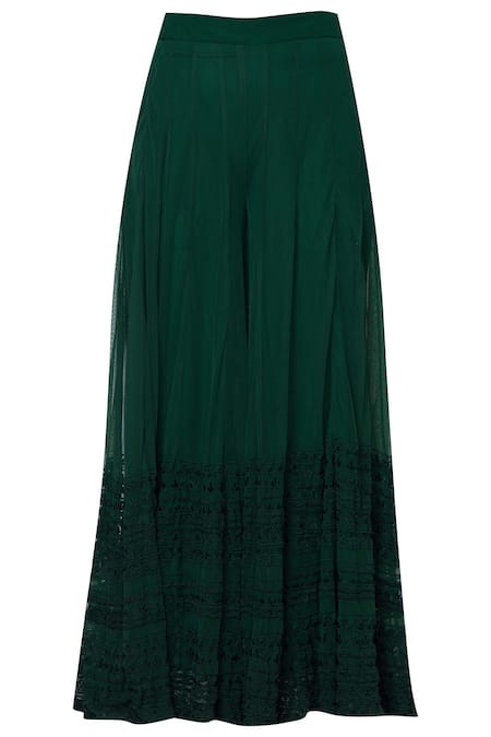 Shop Astha Narang Green Net Round Embroidered Kurta Sharara Set Online at Aza Fashions Shop_Astha Narang_Green Net Round Embroidered Kurta Sharara Set _Online_at_Aza_Fashions