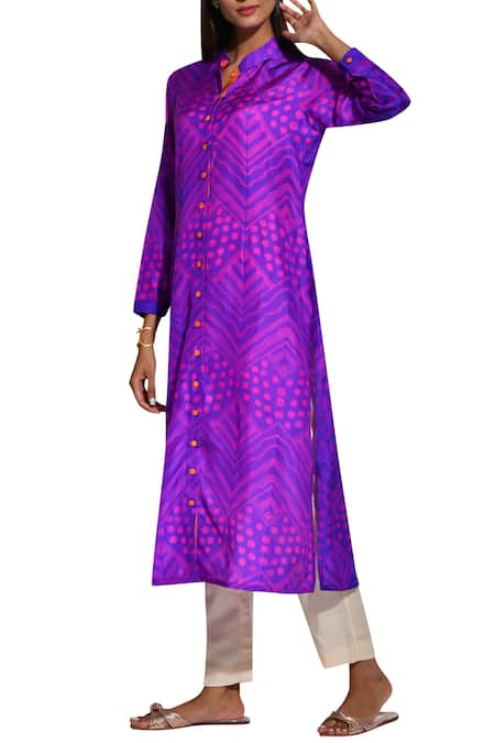 Swati Vijaivargie Shibori Button Down Kurta 