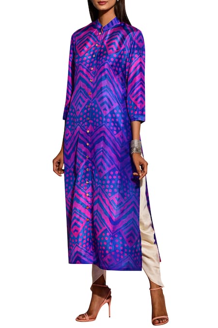 Swati Vijaivargie Shibori Button Down Kurta 