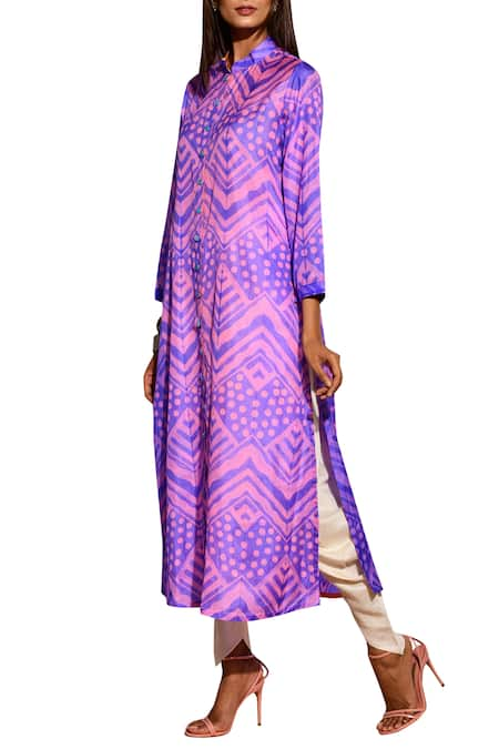 Swati Vijaivargie Shibori Button Down Kurta 