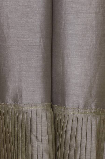 Buy Urvashi Kaur Gray Chanderi Silk Pleated Palazzo Online at Aza Fashions Buy_Urvashi Kaur_Gray Chanderi Silk Pleated Palazzo _Online_at_Aza_Fashions