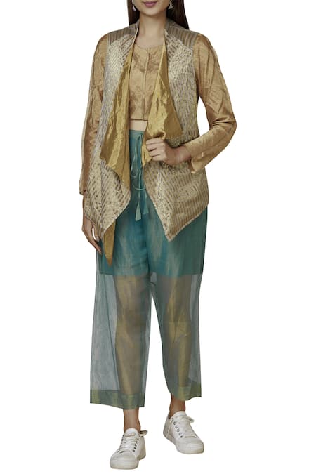 Urvashi Kaur Woven Reversible Jacket 