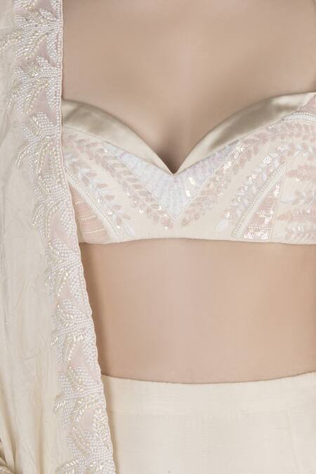 Shop Masaba Off White Silk Embroidered Lehenga Set Online at Aza Fashions Shop_Masaba_Off White Silk Embroidered Lehenga Set_Online_at_Aza_Fashions