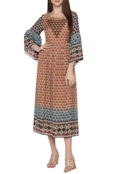 Soup by Sougat Paul Printed Midi Dress 