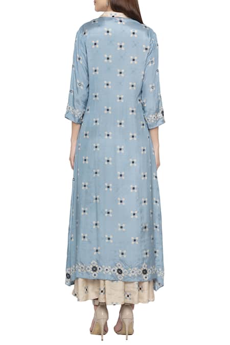 Soup By Sougat Paul Printed Jacket with Maxi Dress 