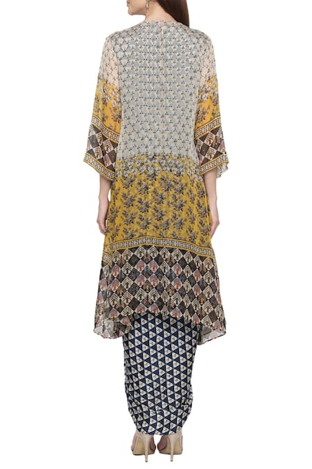 Soup By Sougat Paul Printed Midi Dress with Jacket