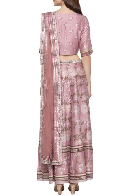 Soup By Sougat Paul Chanderi Printed Lehenga Set 