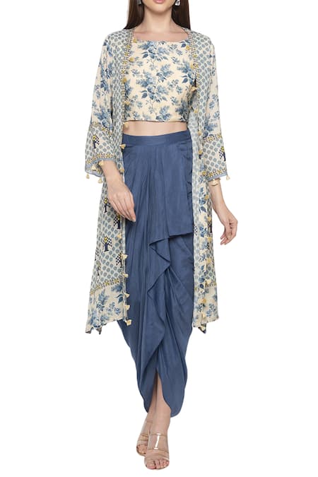 Soup by Sougat Paul Printed Jacket Skirt Set 