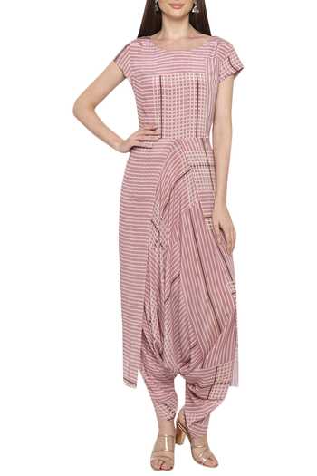 Buy Soup By Sougat Paul Pink Crepe, Chiffon Floral, Checks Jumpsuit Round Jacket Open Printed With Online at Aza Fashions Buy_Soup By Sougat Paul_Pink Crepe, Chiffon Floral, Checks Jumpsuit Round Jacket Open Printed With _Online_at_Aza_Fashions