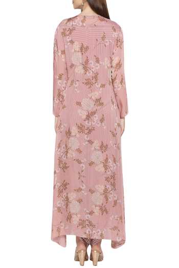 Soup By Sougat Paul Printed Jumpsuit With Jacket 