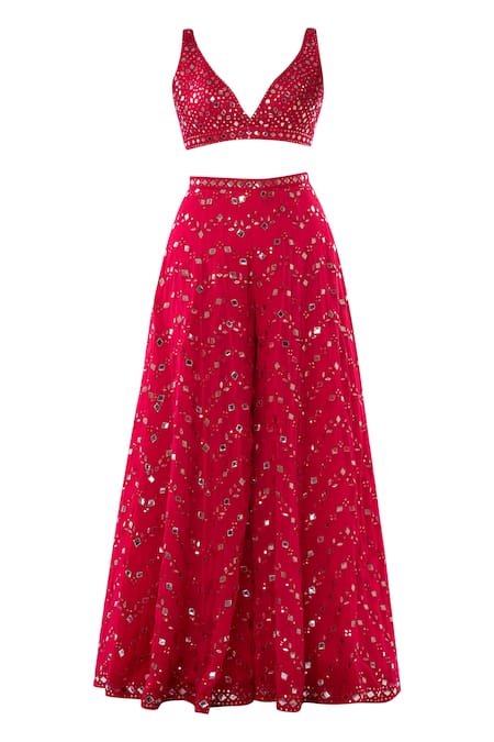 Buy_Tamanna Punjabi Kapoor_Pink Georgette V Neck Embroidered Sharara With Cape Set _Online_at_Aza_Fashions