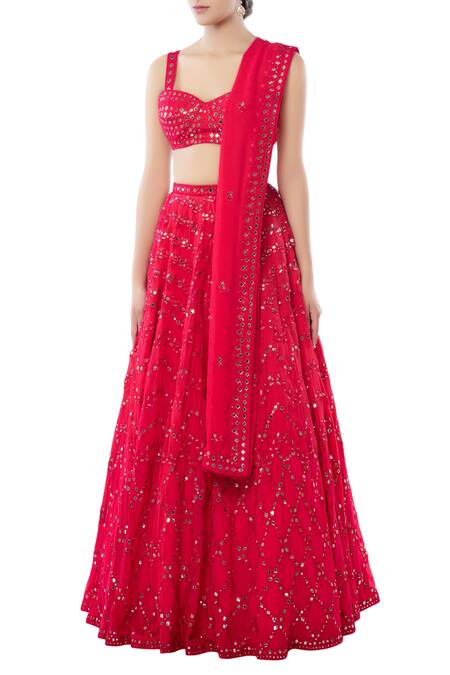 Buy Tamanna Punjabi Kapoor Pink Georgette Sweetheart Neck Embroidered Bridal Lehenga Set Online at Aza Fashions Buy_Tamanna Punjabi Kapoor_Pink Georgette Sweetheart Neck Embroidered Bridal Lehenga Set _Online_at_Aza_Fashions