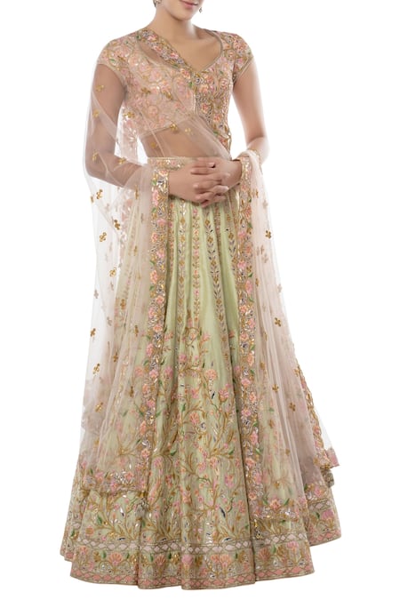 Tamanna Punjabi Kapoor Chanderi Bridal Lehenga Set 