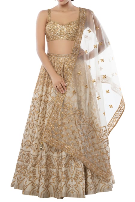 Tamanna Punjabi Kapoor Embroidered Chanderi Bridal Lehenga Set 